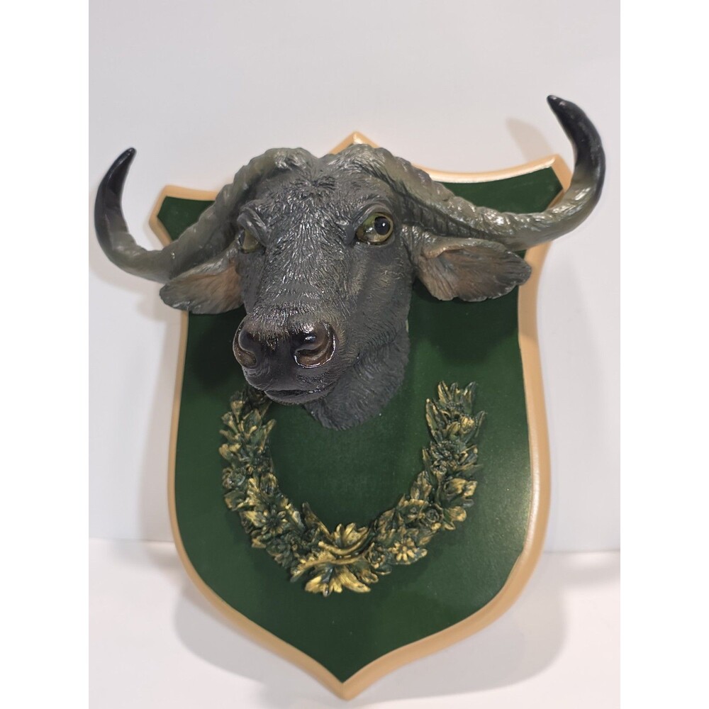 Vintage Cape Buffalo  Bull Horn Wall Hanging Western
